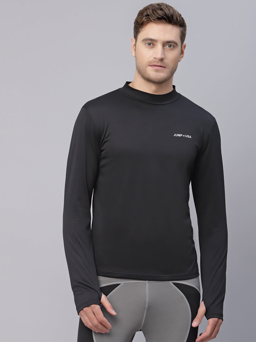 JUMP USA High Neck Training or Gym Rapid-Dry T-shirt