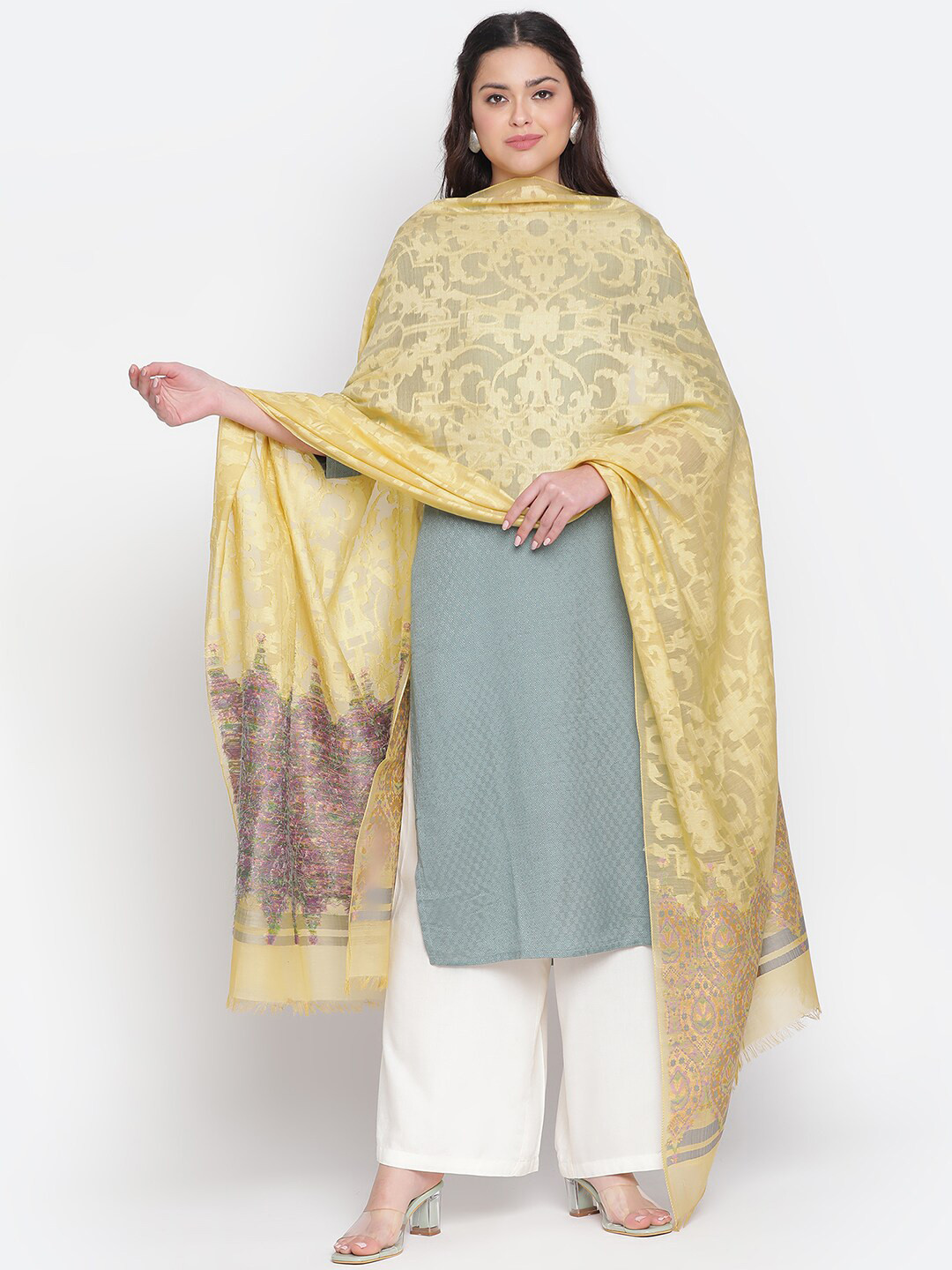 SHINGORA Woven Design Jacquard Dupatta
