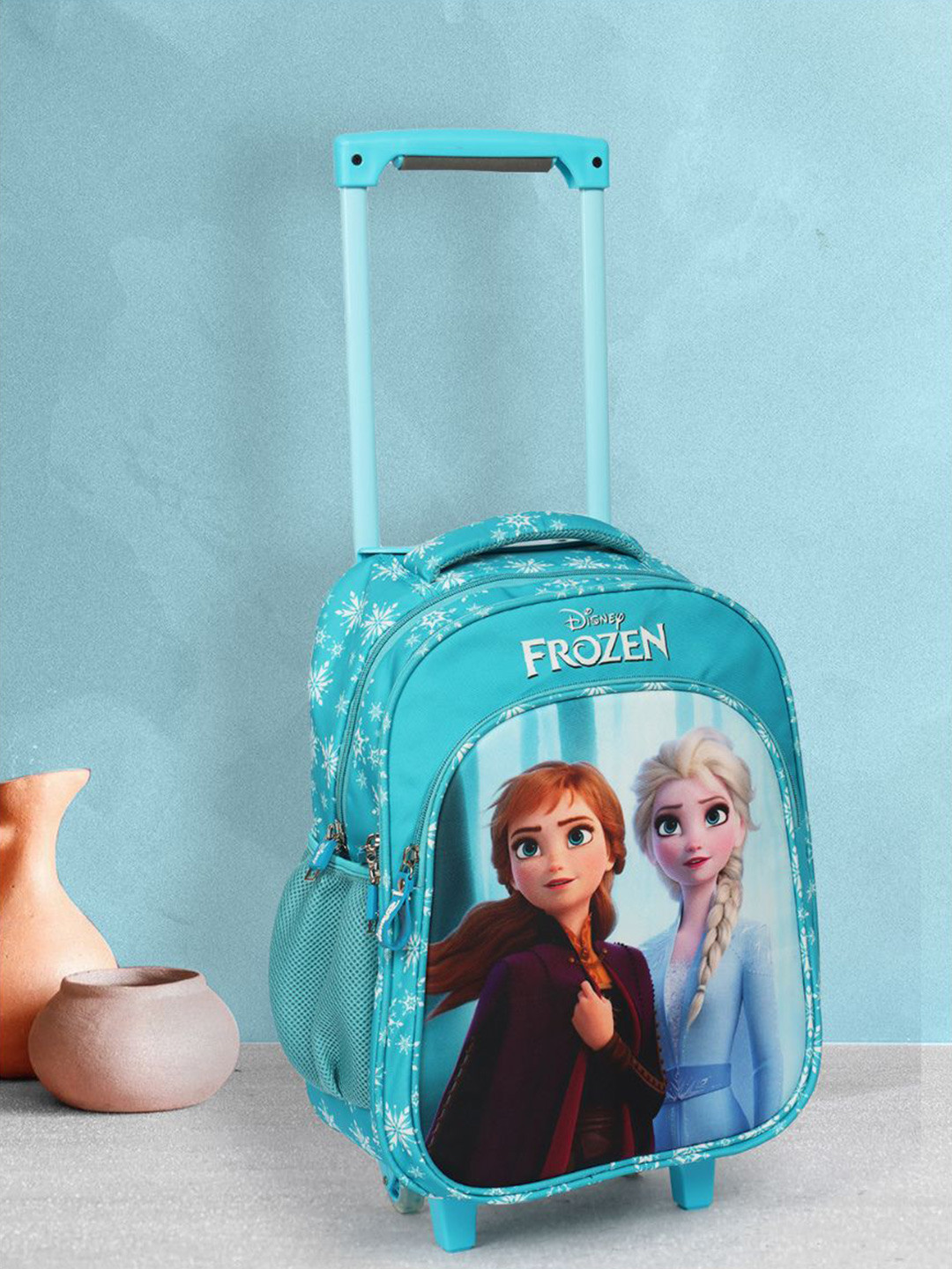 Disney Kids Frozen Printed Ergonomic Water-Resistant Trolley Backpack