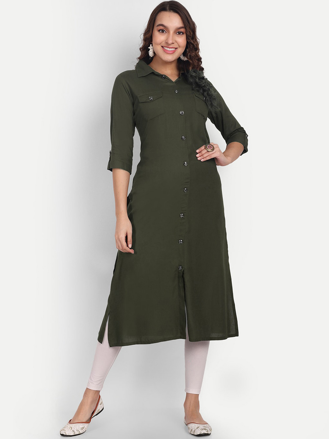 Aarti Fashion Pocket Detail Multiple Slits Pathani Kurta