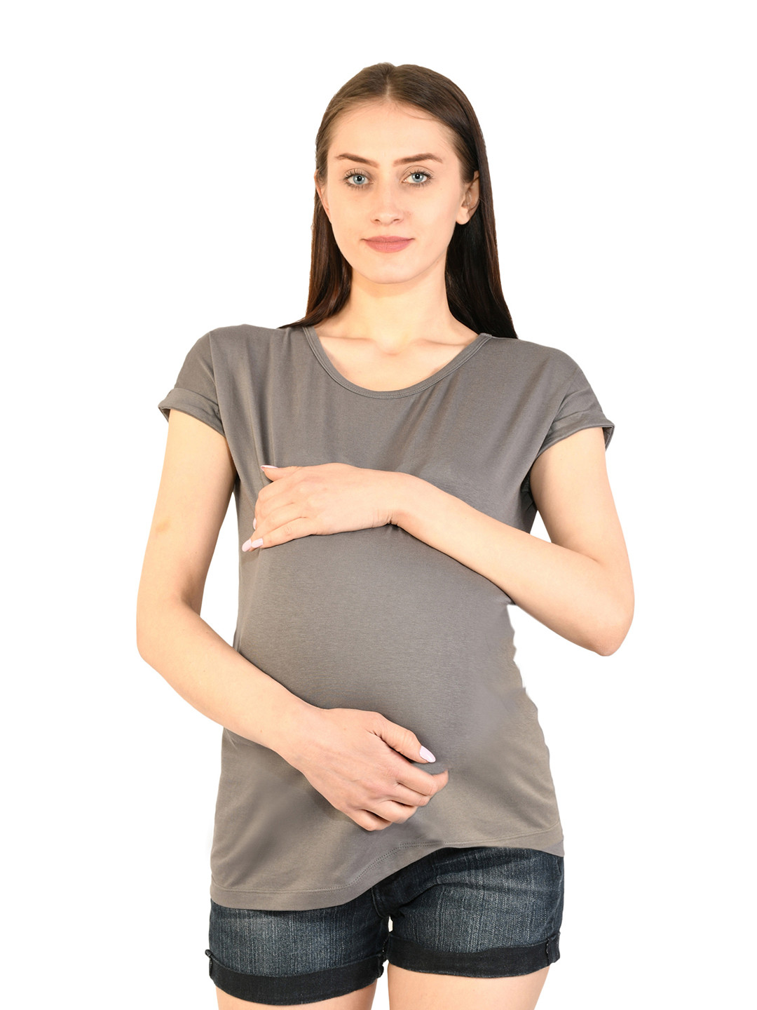 SillyBoom Short Extended Sleeves Round Neck Cotton T-shirt