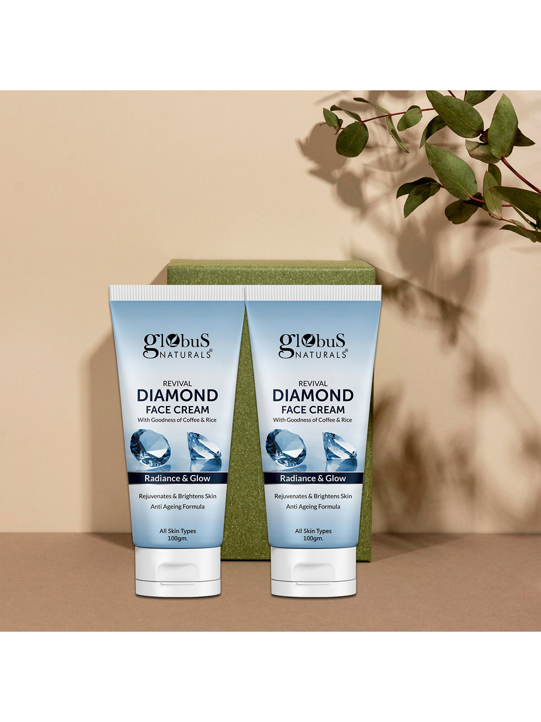 Globus naturals Set Of 2 Revival Diamond Face Cream For Radiance & Glow - 100 gm Each