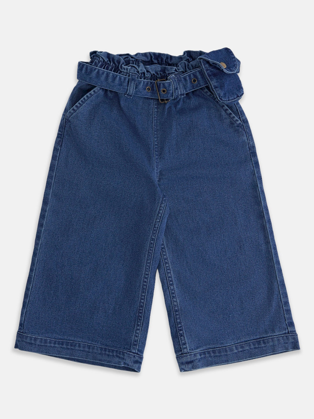 Pantaloons Junior Girls Mid-Rise Slip-On Regular Fit Cotton Trousers