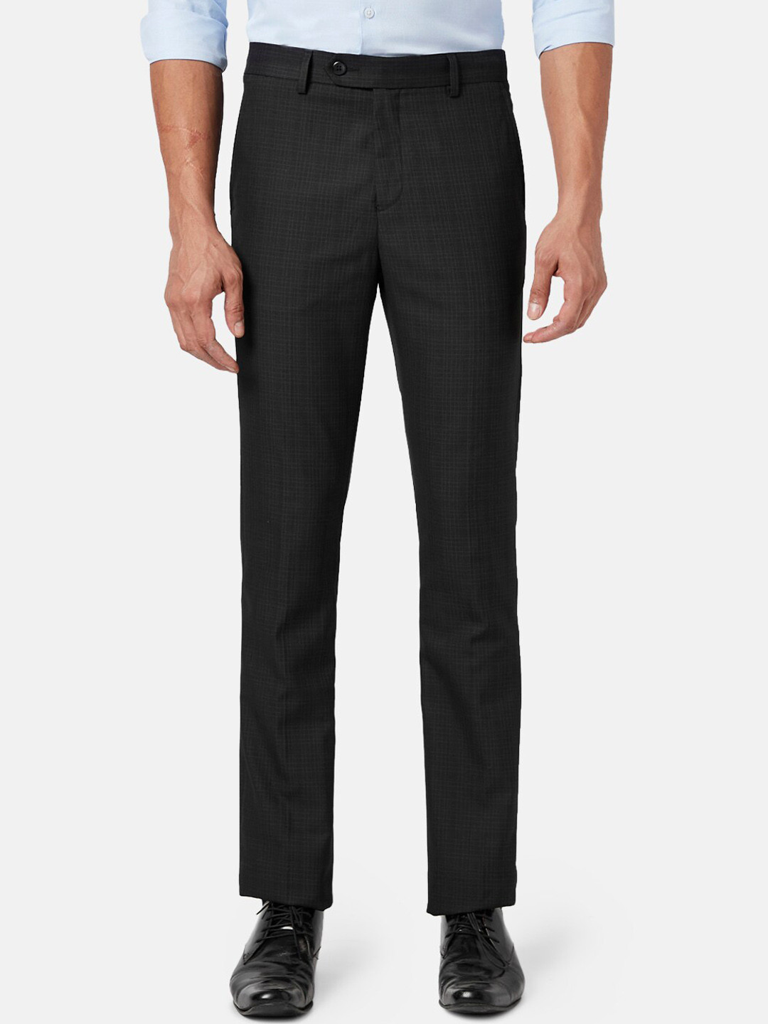 BYFORD by Pantaloons Men Flat-Front Low-Rise Slim Fit Formal Trousers