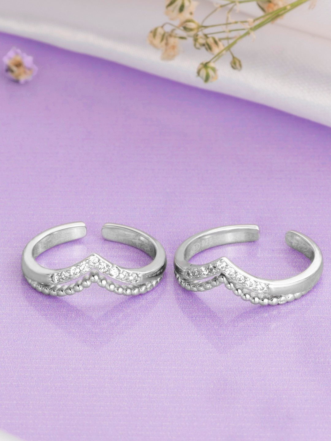 Zavya 925 Sterling Silver Toe-Rings