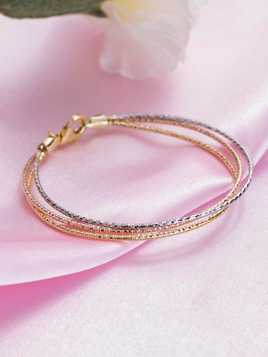 Zavya Sterling Silver Rhodium-Plated Multistrand Bracelet