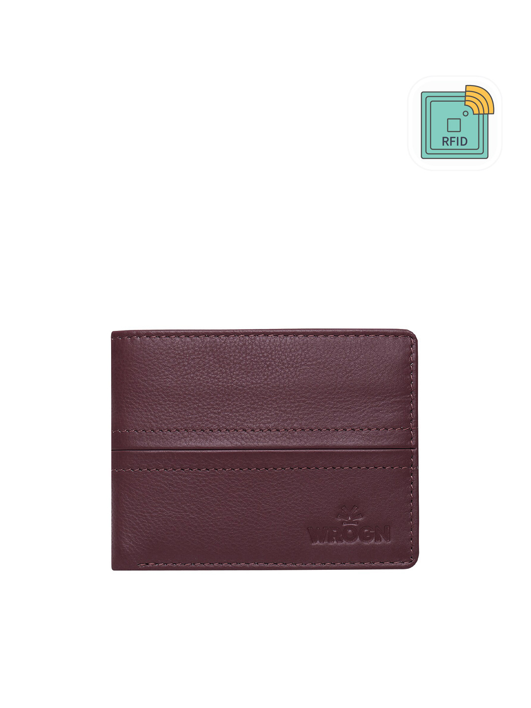 WROGN Men Leather RFID Two Fold Wallet