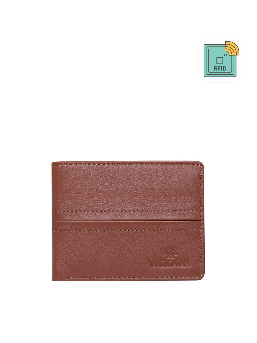WROGN Men Leather RFID Two Fold Wallet