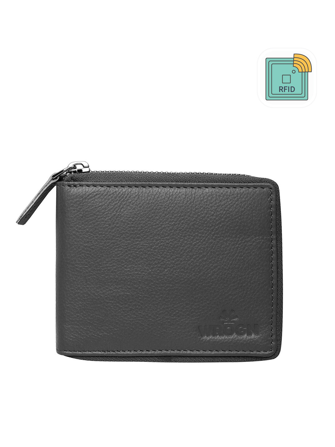 WROGN Men Leather RFID Two Fold Wallet