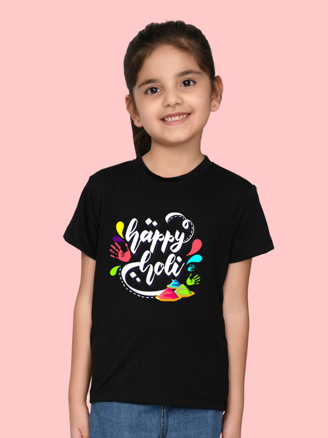 NUSYL Girls Holy Printed Round neck T-shirt