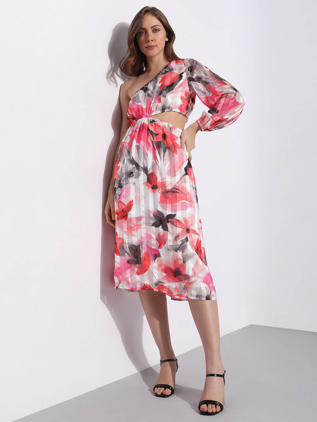 Vero Moda Floral Cut-Out A-Line Dress