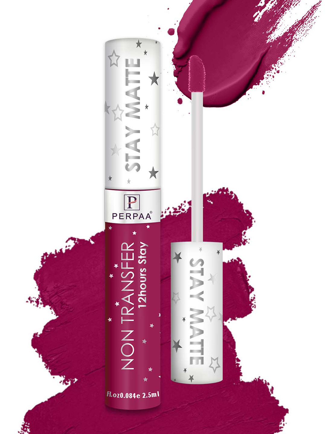 PERPAA Stay Matte Non-Transfer 12hrs Liquid Lipstick 2.5 ml - Ruby Pink 110