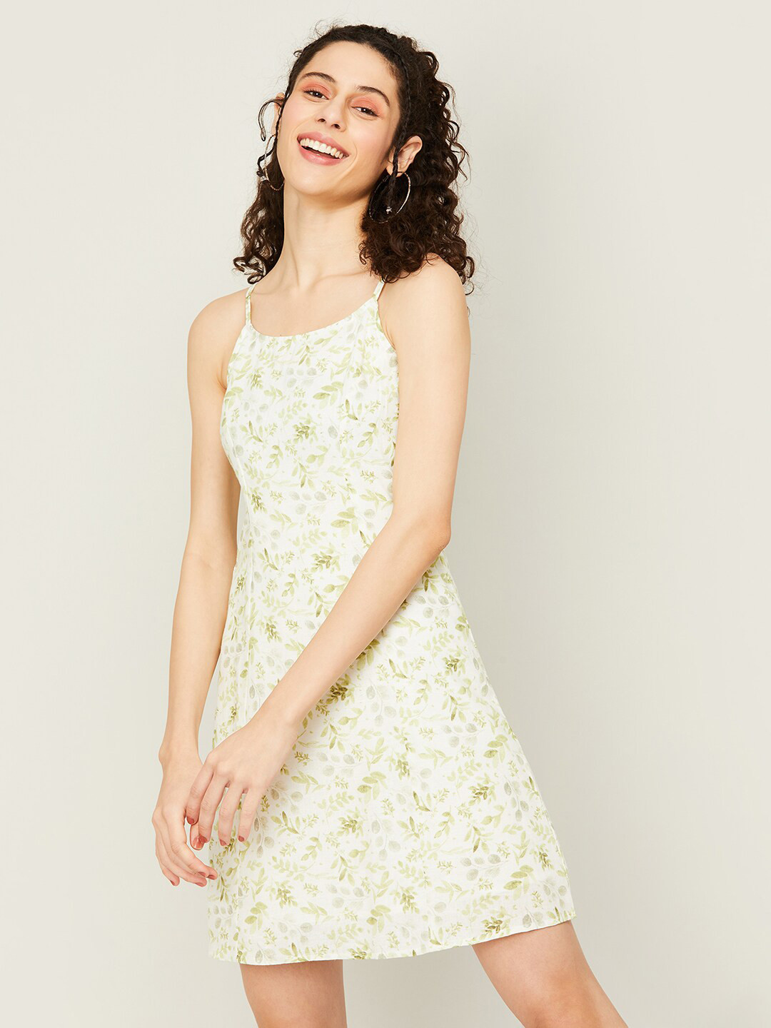 Ginger by Lifestyle Floral Printed Cotton A-Line Dress