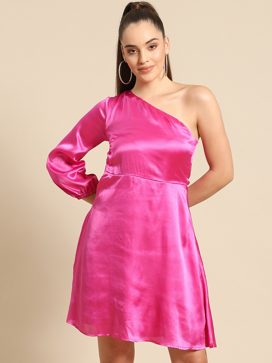 DODO & MOA One Shoulder Satin Dress