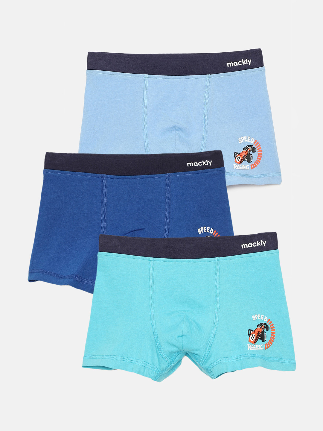 mackly Boys Pack Of 3 Inner Elastic Mid-Rise Boxers