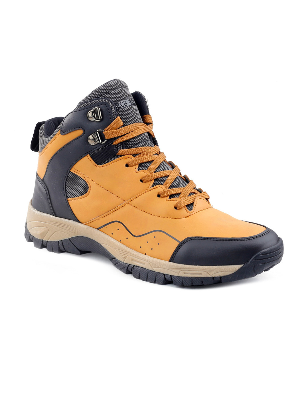 bacca bucci Men Colourblocked Alpine Waterproof Anti-Collision High-Top Hiking Boots