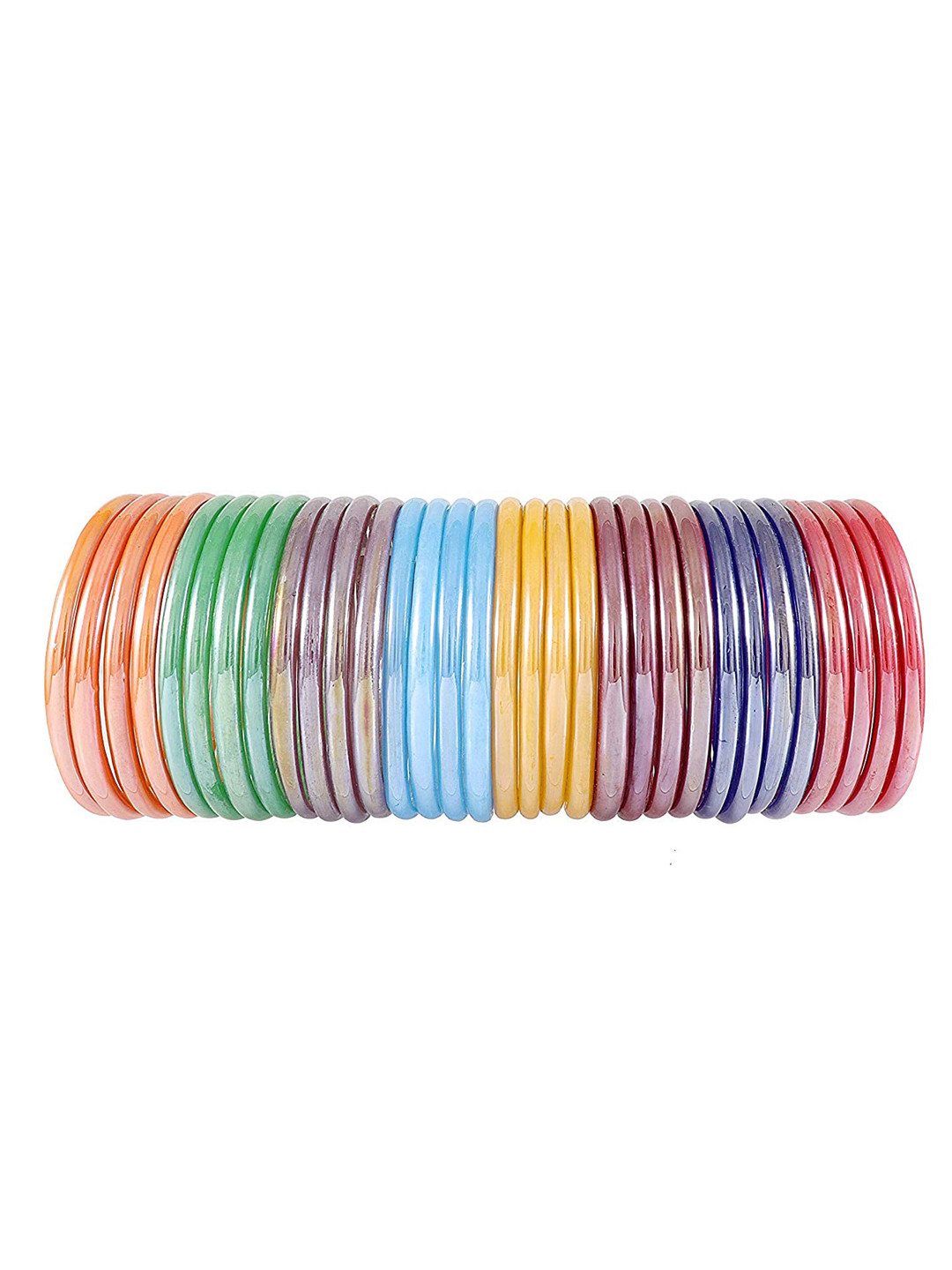 NMII 24 Pcs Glass Antique Bangles