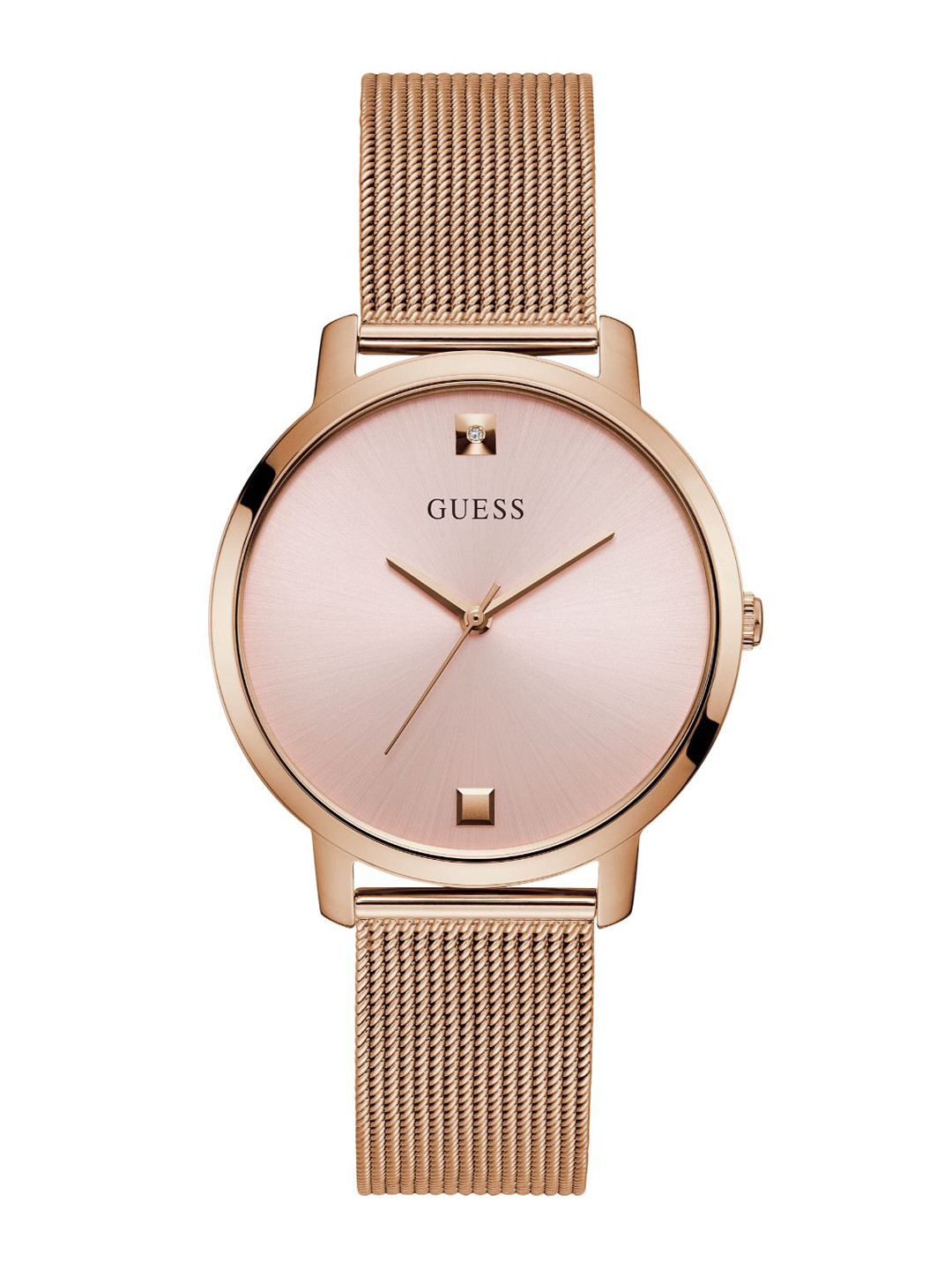 GUESS Women Brass Dial & Stainless Steel Bracelet Style Straps Analogue Watch GW0243L3