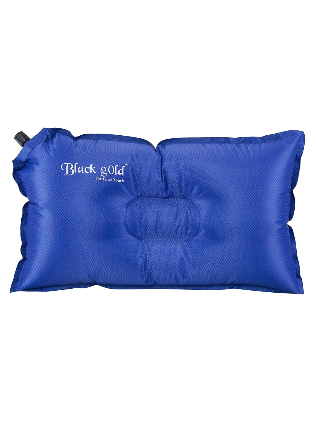 Black gold Blue Solid Polyester Firm Travel Pillow-45 x 30 x 10 cm