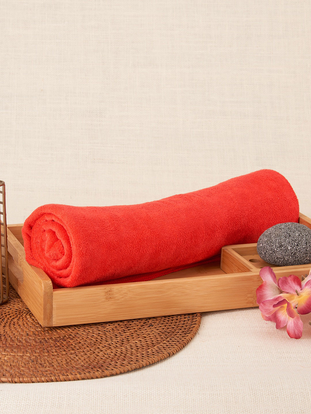 Black gold 3-Pcs Maroon GSM 400 Microfiber Lightweight Bath Towels