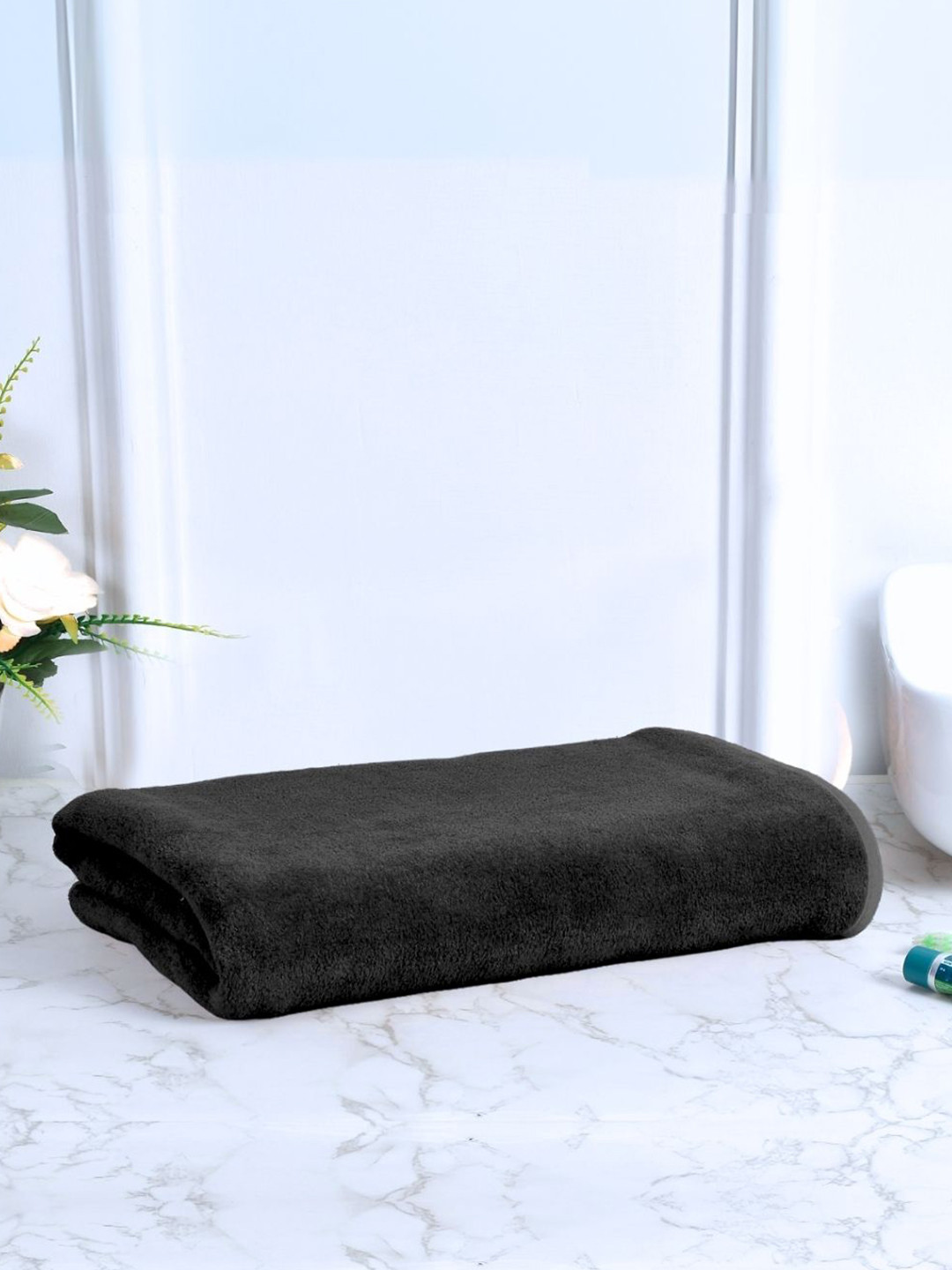 Black gold Premium Black 400 GSM Microfiber Premium Quick Dry Bath Towel
