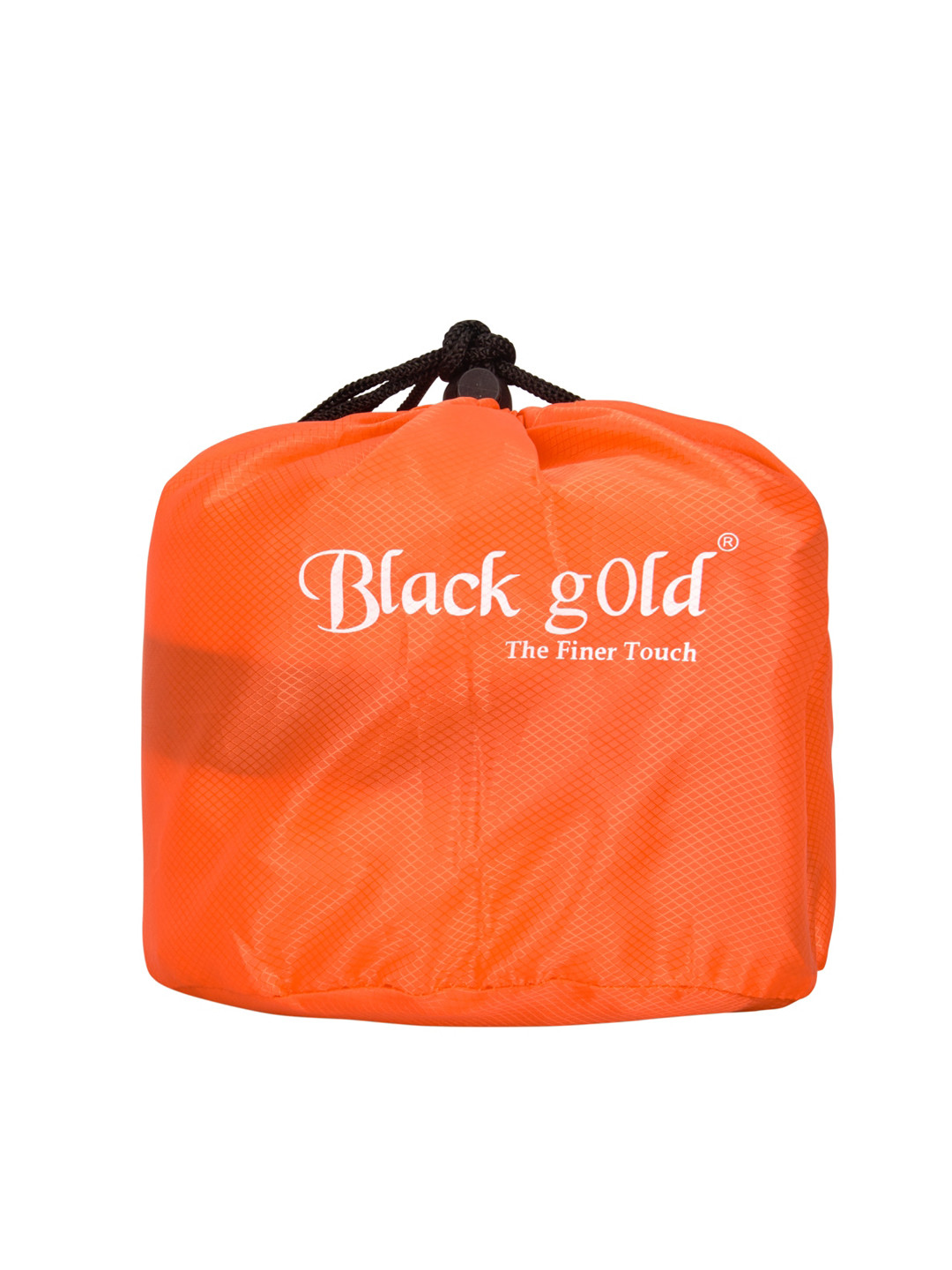 Black gold Orange Graphic Polyester Firm Travel Pillow-45 x 30 x 10 cm