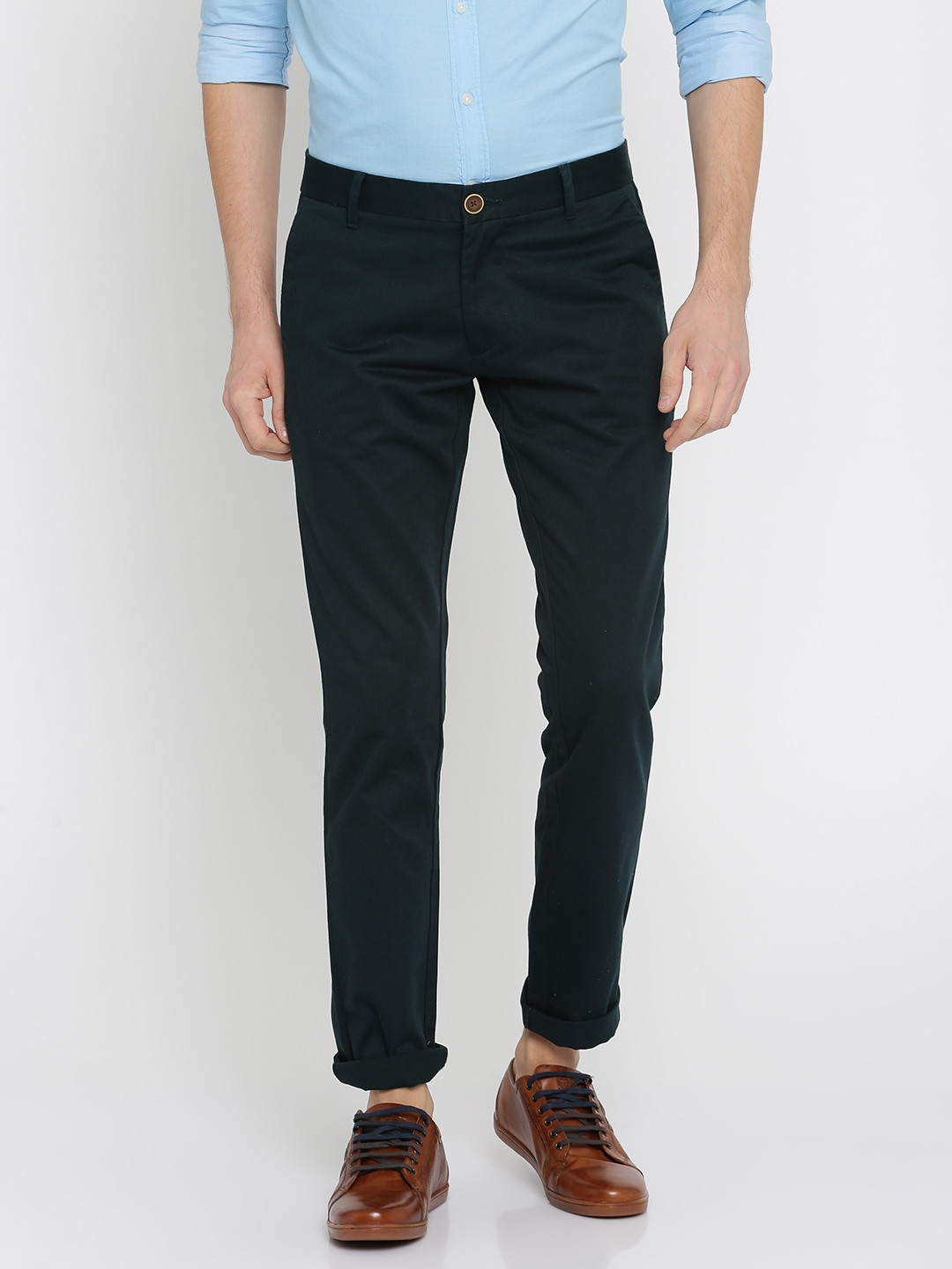 Buy University Of Oxford By People Men Navy Blue Slim Fit Solid