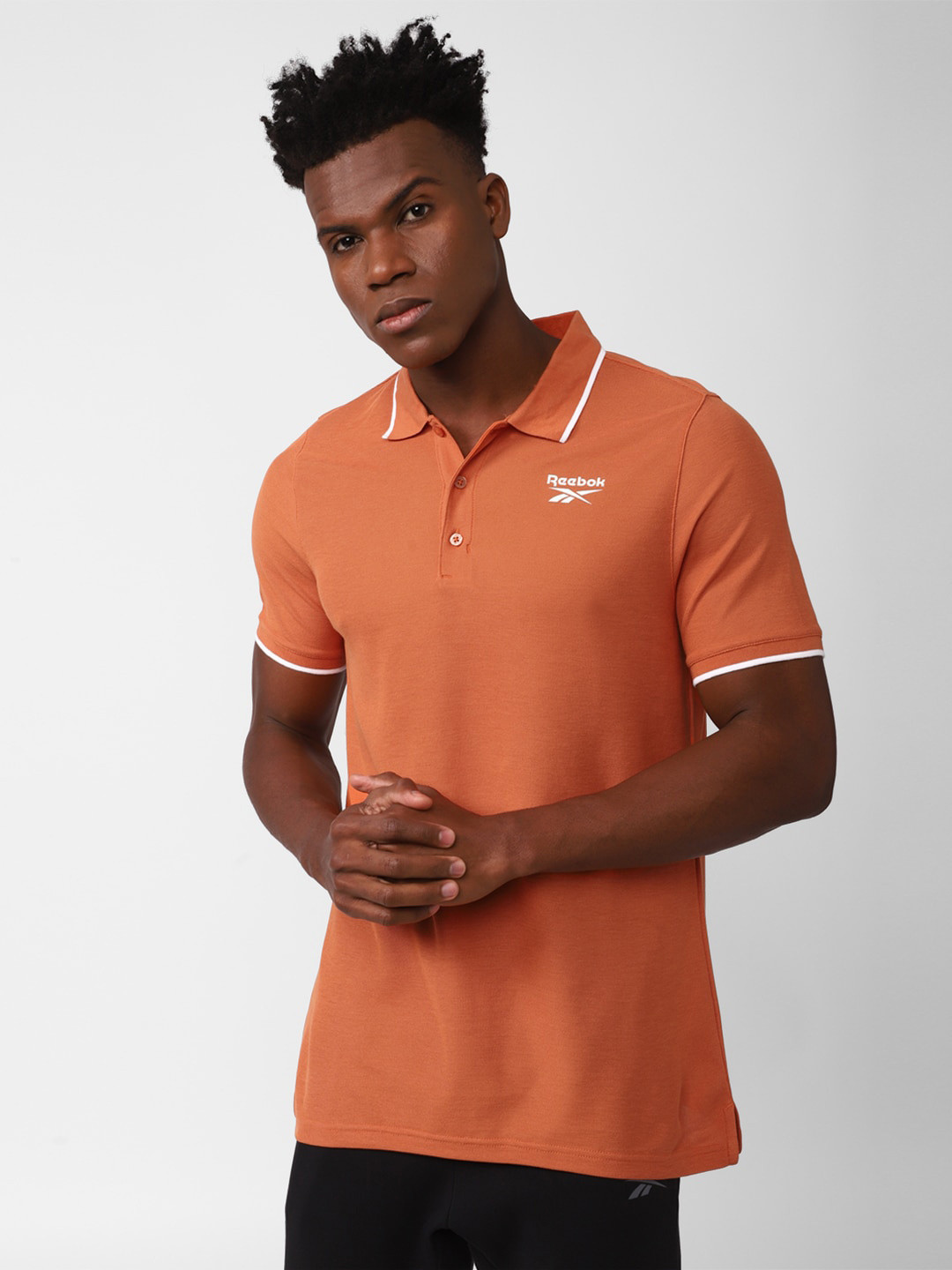 Reebok Men Brand Logo-Printed Polo T-Shirts