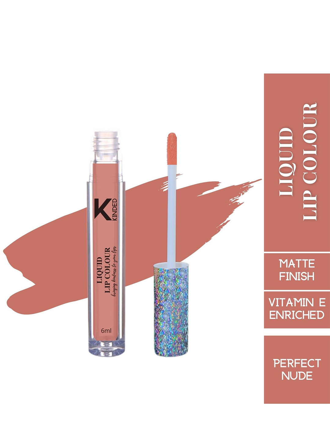 KINDED Vitamin E Enriched Long Lasting Matte Liquid Lip Colour 6 ml - Perfect Nude 10