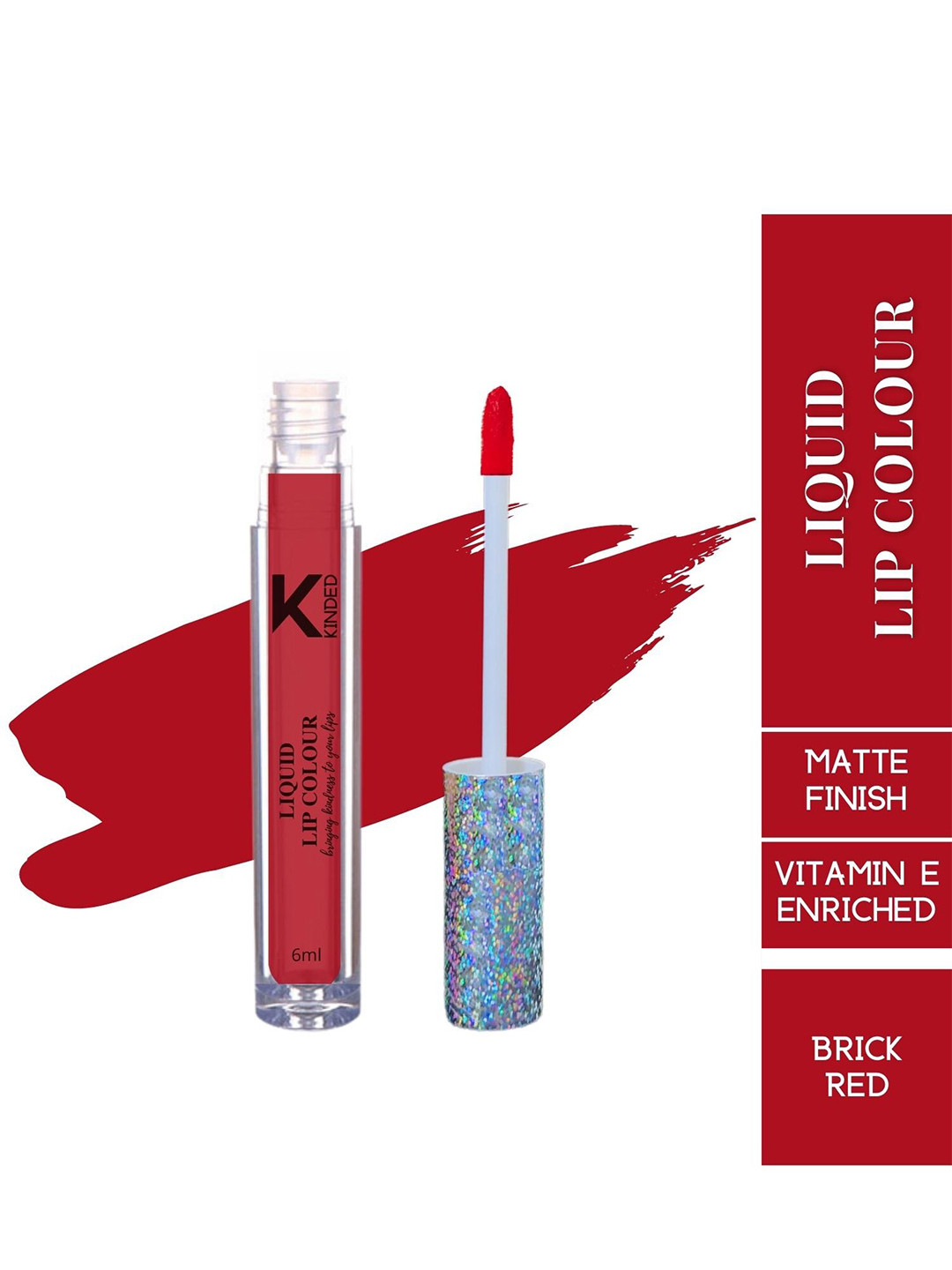 KINDED Vitamin E Enriched Long Lasting Matte Liquid Lip Colour 6 ml - Brick Red 04