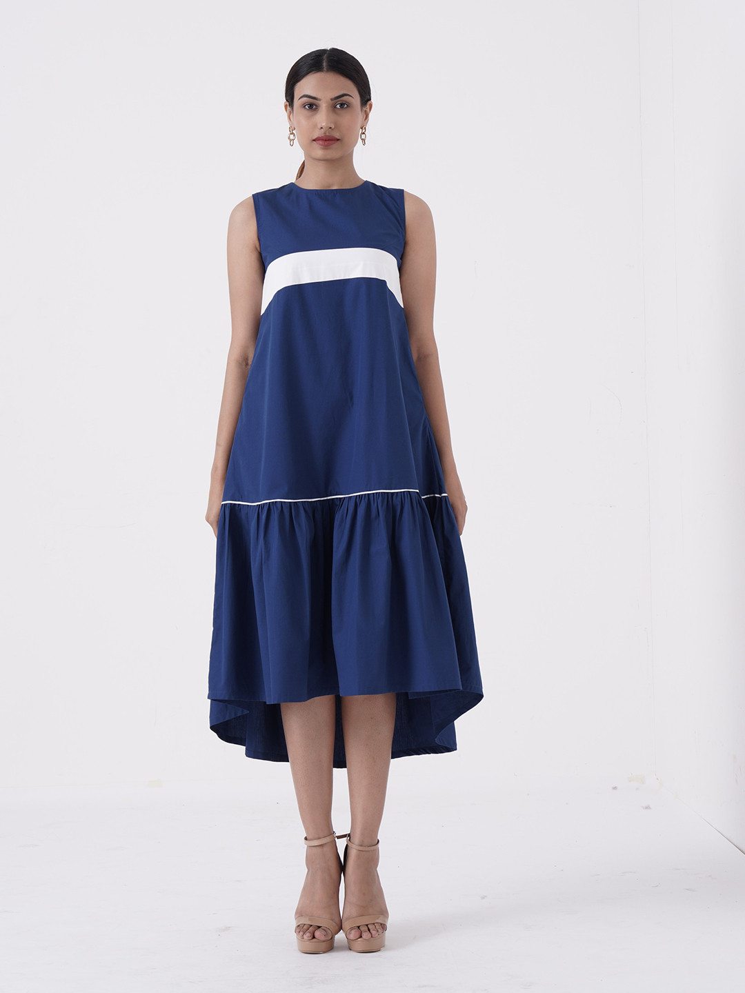 the kaatn trail Boat Neck Sleeveless High-Low Dress