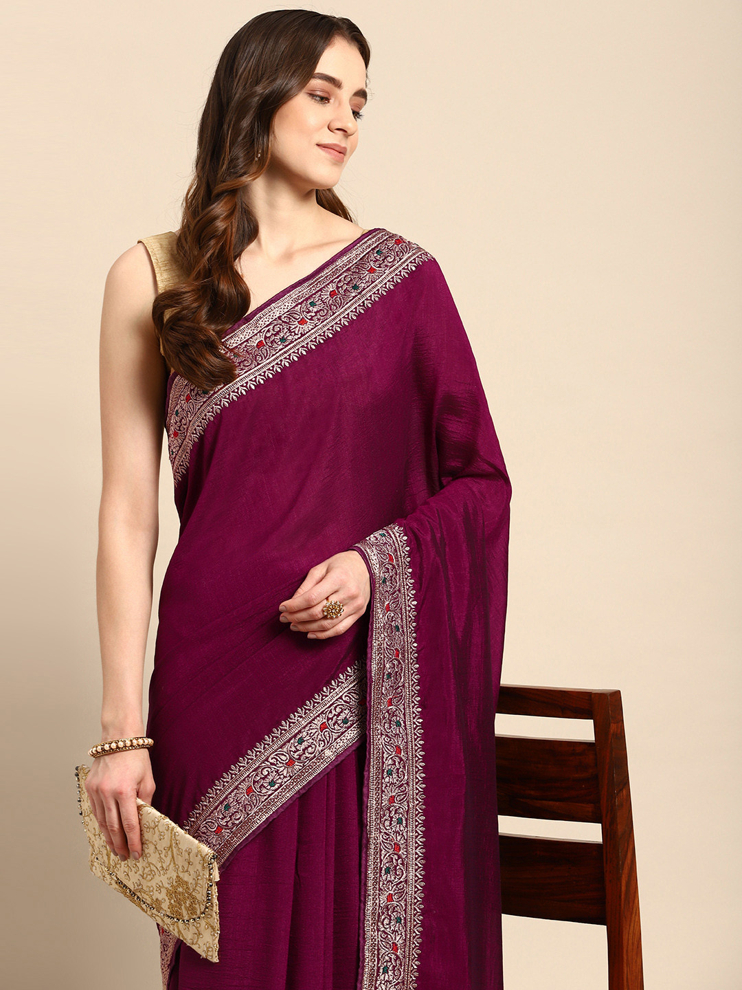 kasee Embroidered Art Silk Saree