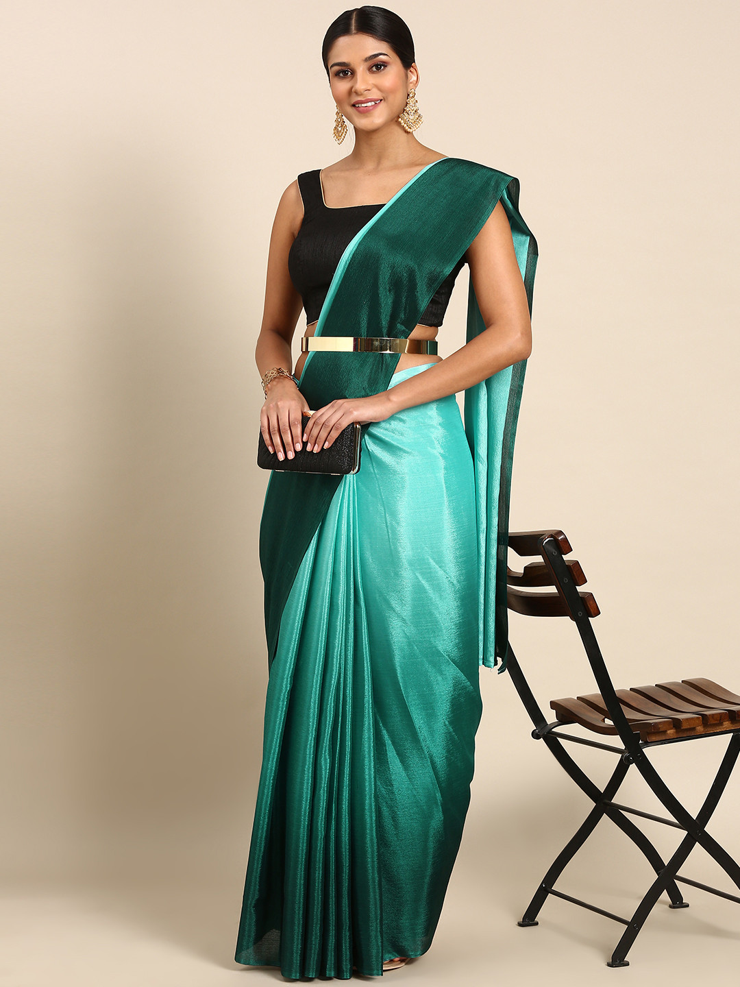 HERE&NOW Ombre Ready To Wear Saree