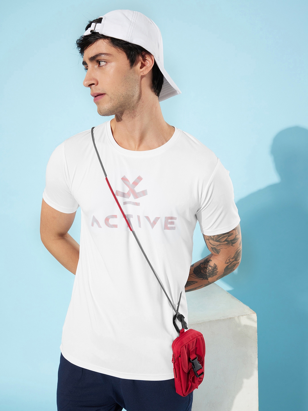 Buy WROGN ACTIVE Men Dry Pro Brand Logo Printed Sports T Shirt