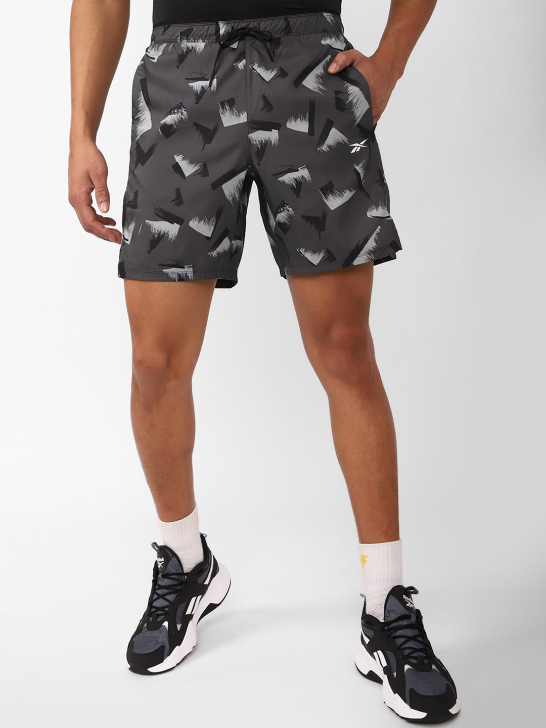 Reebok Men Fitness TS Speed AOP Sports Shorts