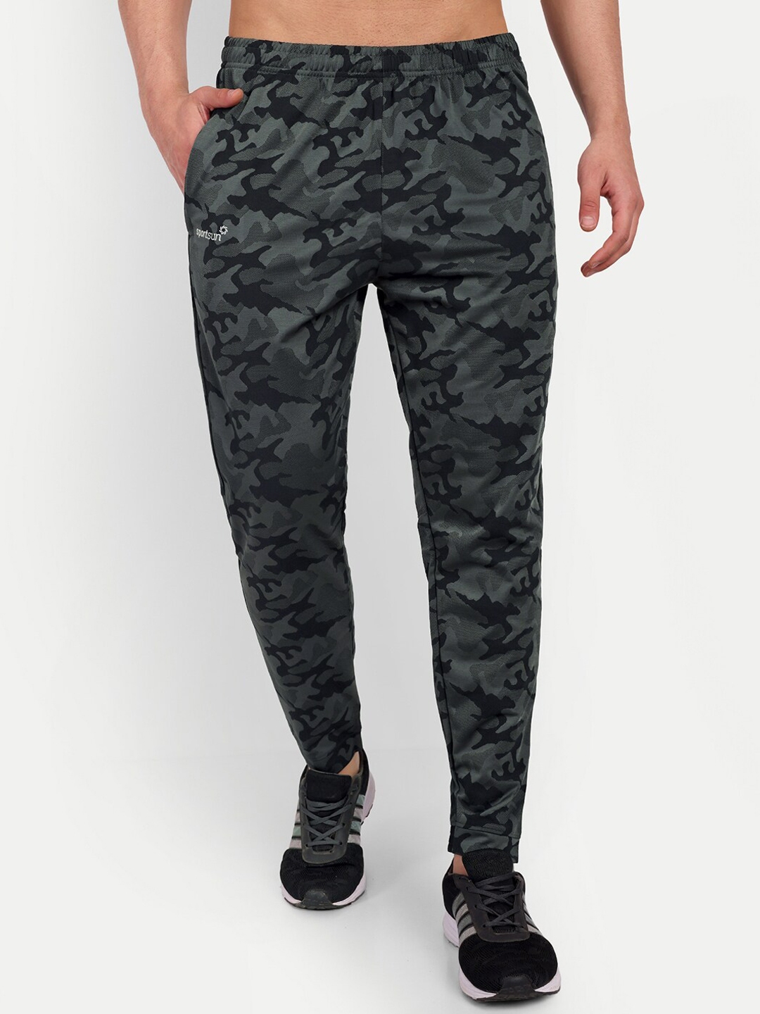 Buy SPORT SUN Men Camouflage Printed Track Pants Track Pants for