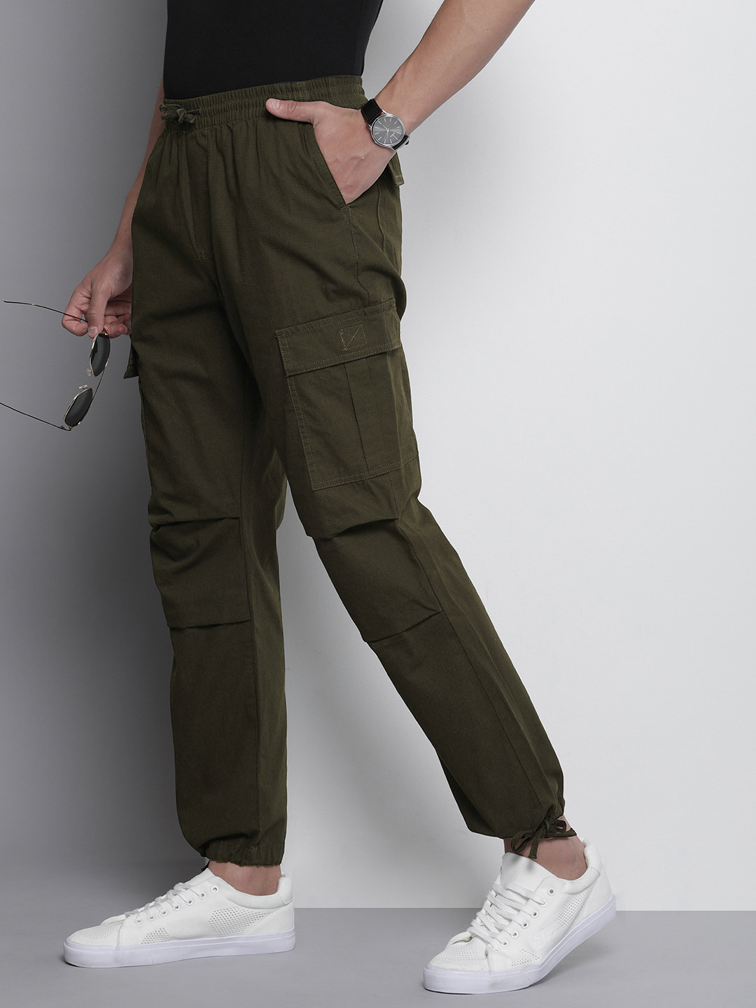 The Indian Garage Co Loose Fit Cargos Trousers
