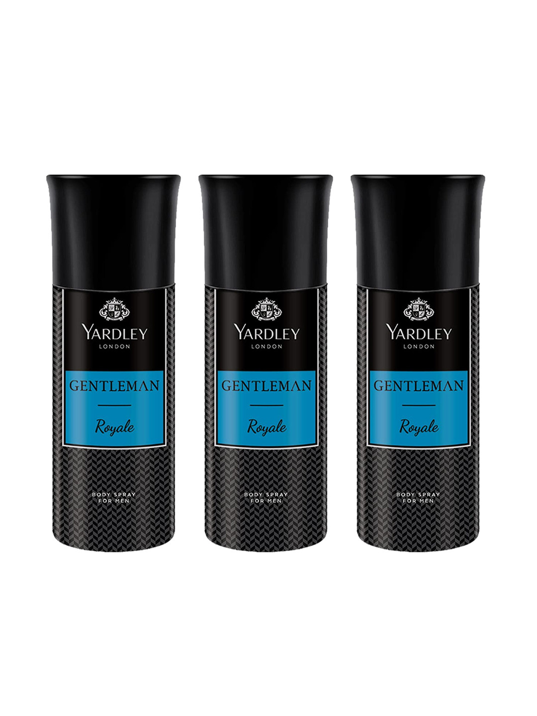 YARDLEY LONDON Men Set of 3 Gentleman Royale Body Sprays - 150 ml Each
