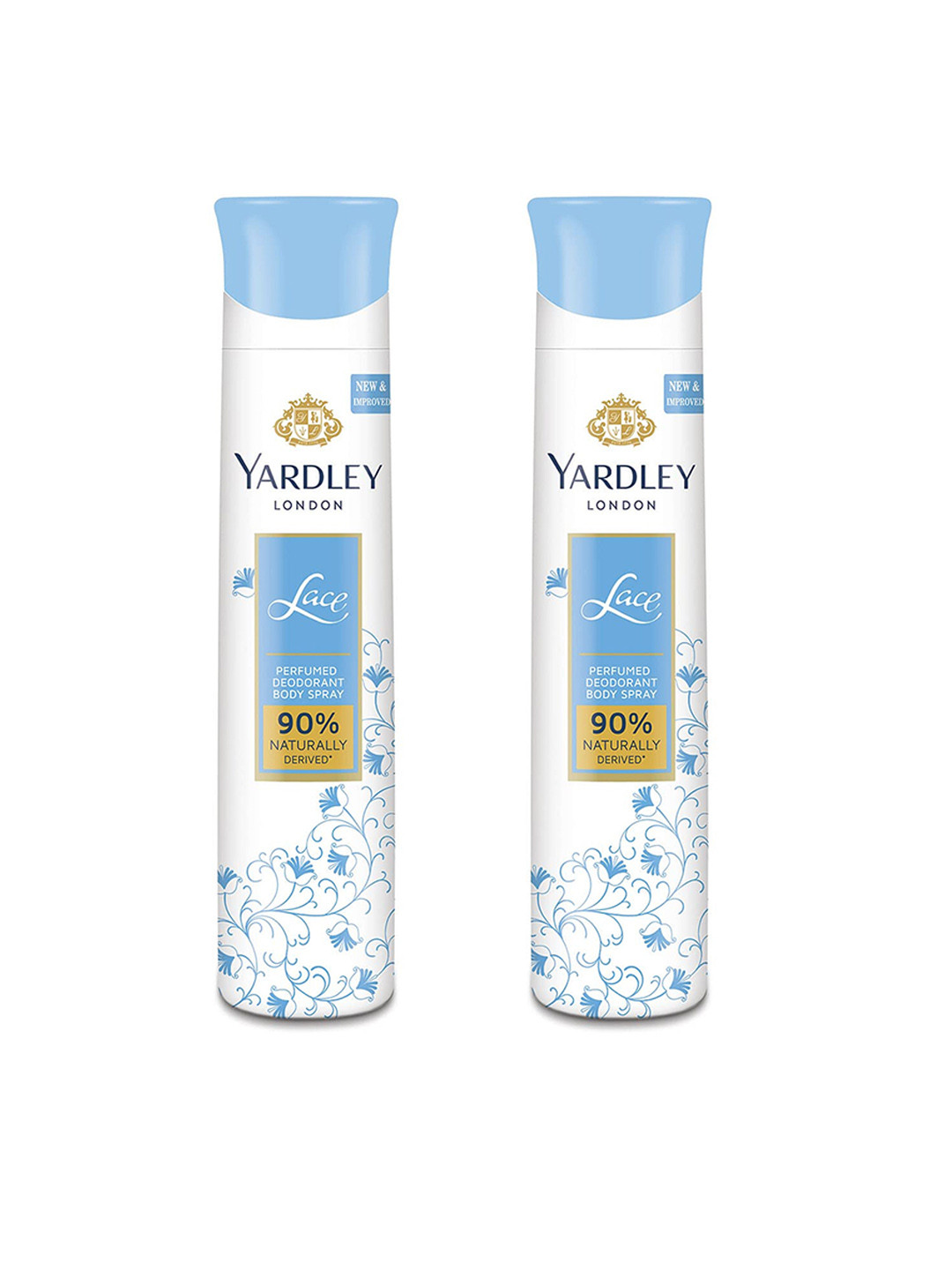 YARDLEY LONDON Women Set of 2 Lace Perfumed Deodorant Body Sprays - 150 ml Each