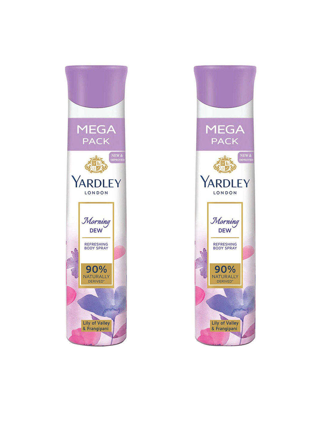 YARDLEY LONDON Women Set Of 2 Morning Dew Refreshing Deodorant Body Spray - 150ml Each