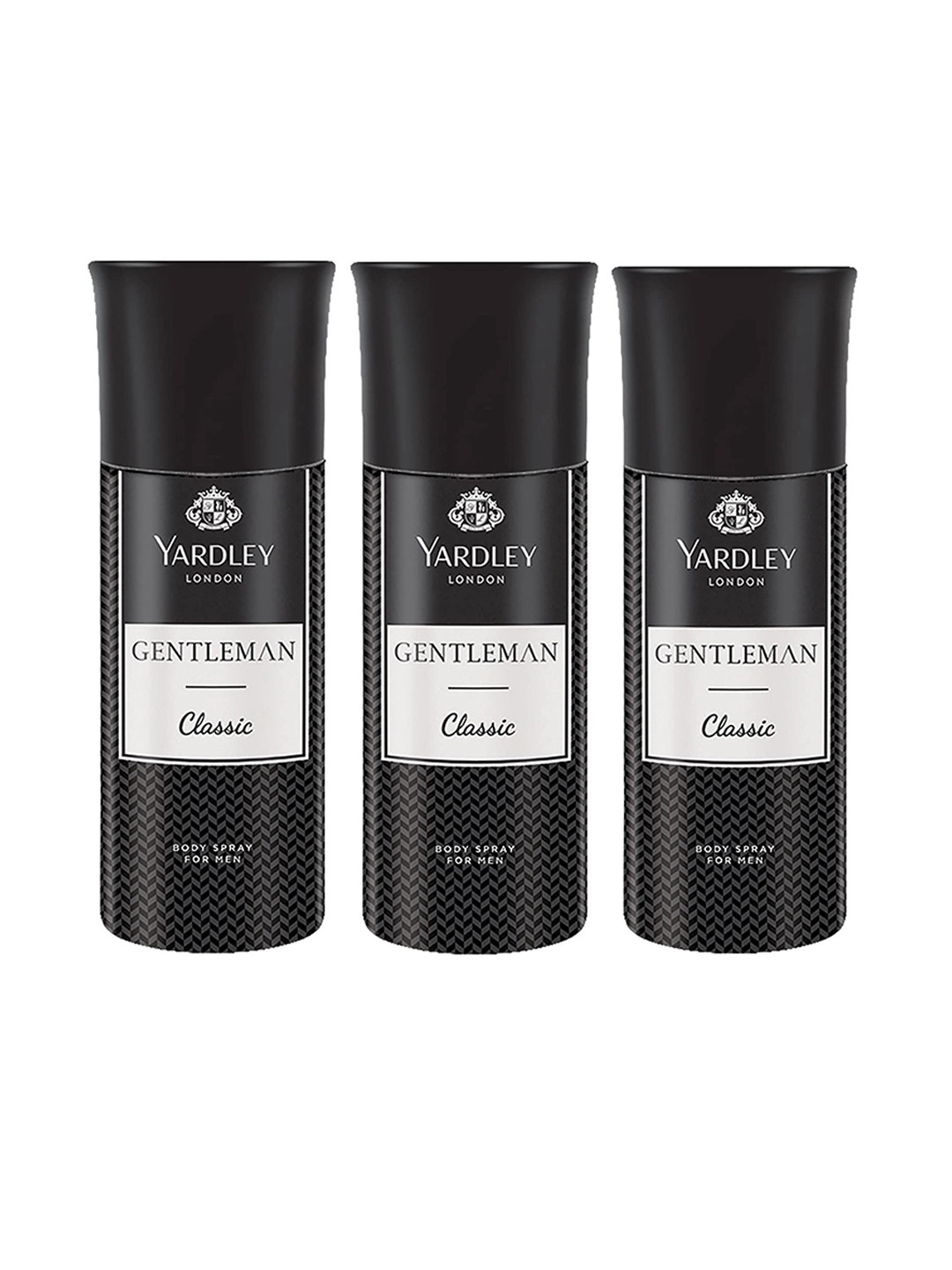 YARDLEY LONDON Men Set Of 3 Gentleman Classic Deodorant Body Spray - 150ml Each