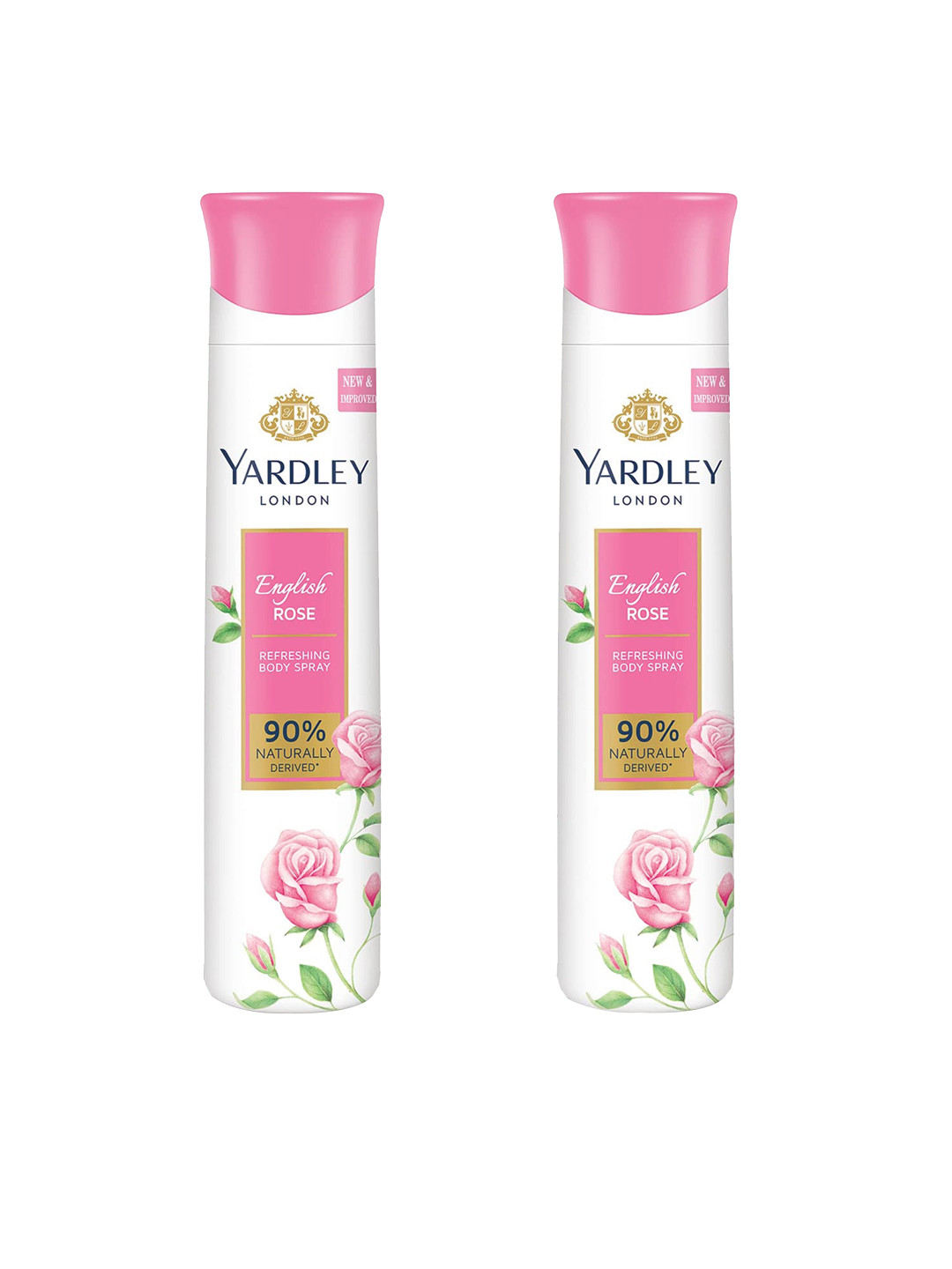 YARDLEY LONDON Women Set Of 2 English Rose Refreshing Deodorant Body Spray - 150ml Each