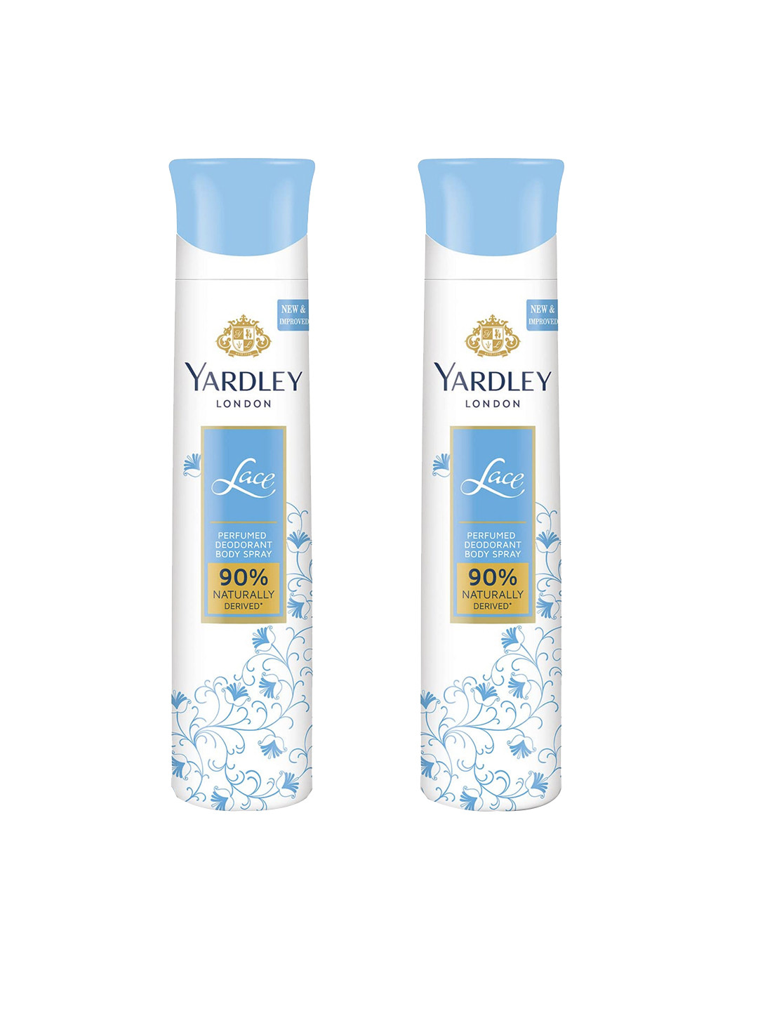 YARDLEY LONDON Women Set of 2 Lace Perfumed Deodorant Body Sprays - 150 ml Each