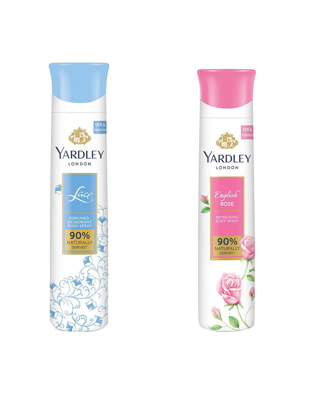 YARDLEY LONDON Women Set of English Rose & Lace Body Sprays - 150 ml Each