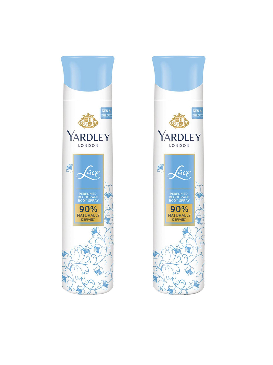 YARDLEY LONDON Women Set of 2 Lace Perfumed Deodorant Body Spray - 150 ml Each