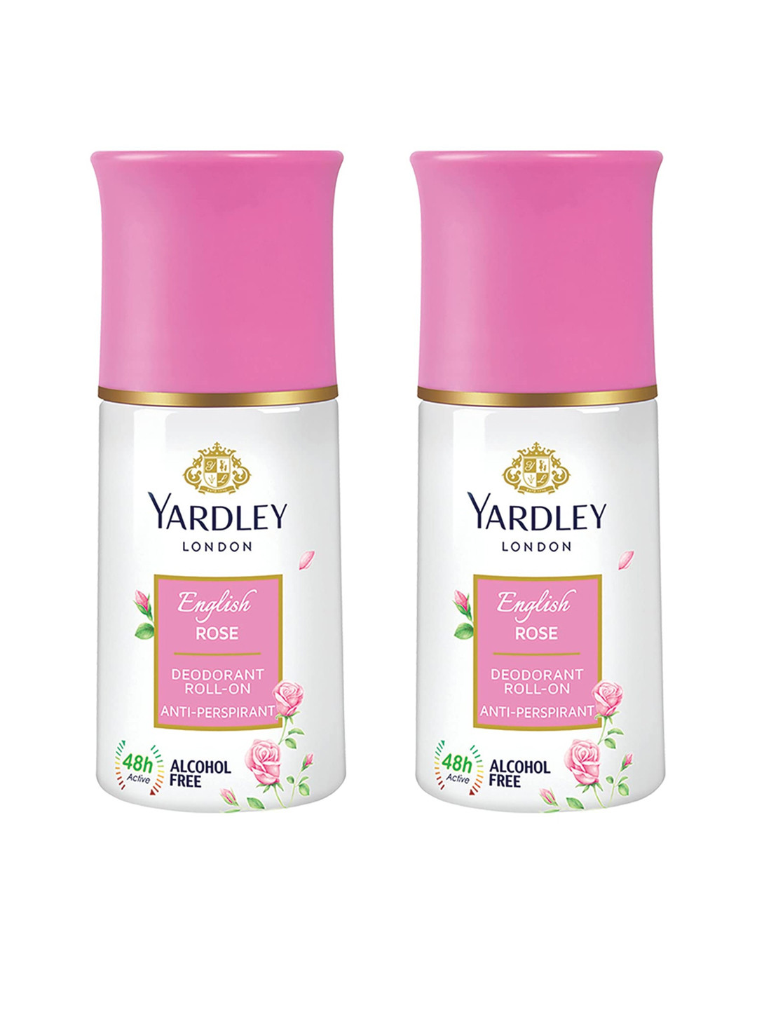 YARDLEY LONDON Women Set of 2 English Rose Anti-Perspirant Deodorant Roll-Ons - 50 ml Each