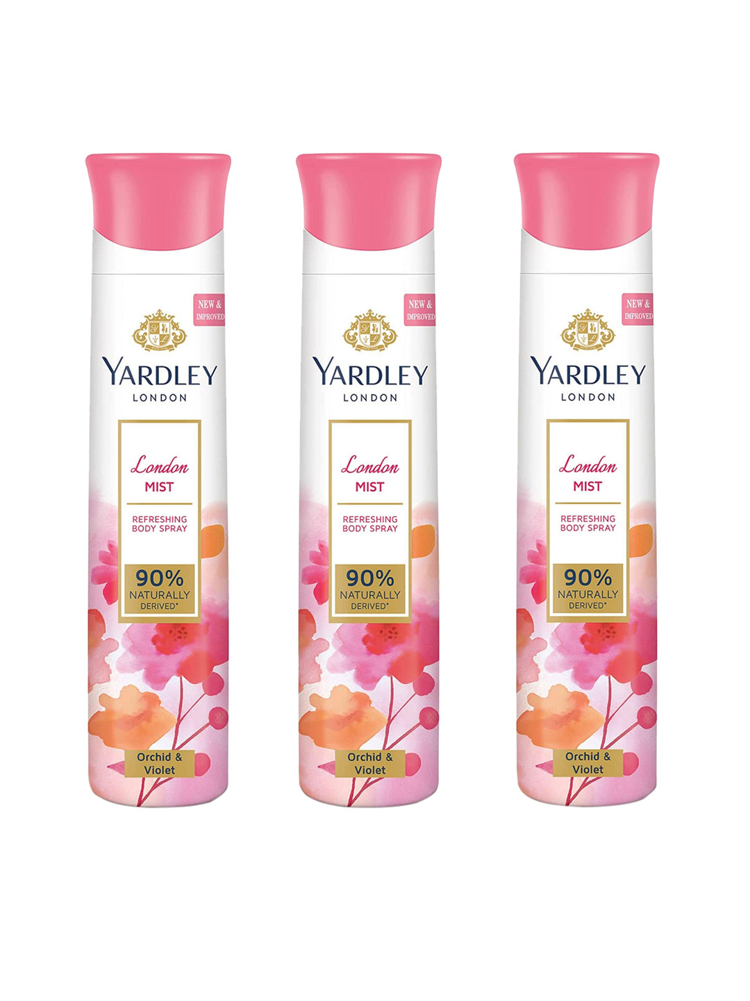 YARDLEY LONDON Women Set Of 3 London Mist Deodorant Body Spray - 150 ml Each