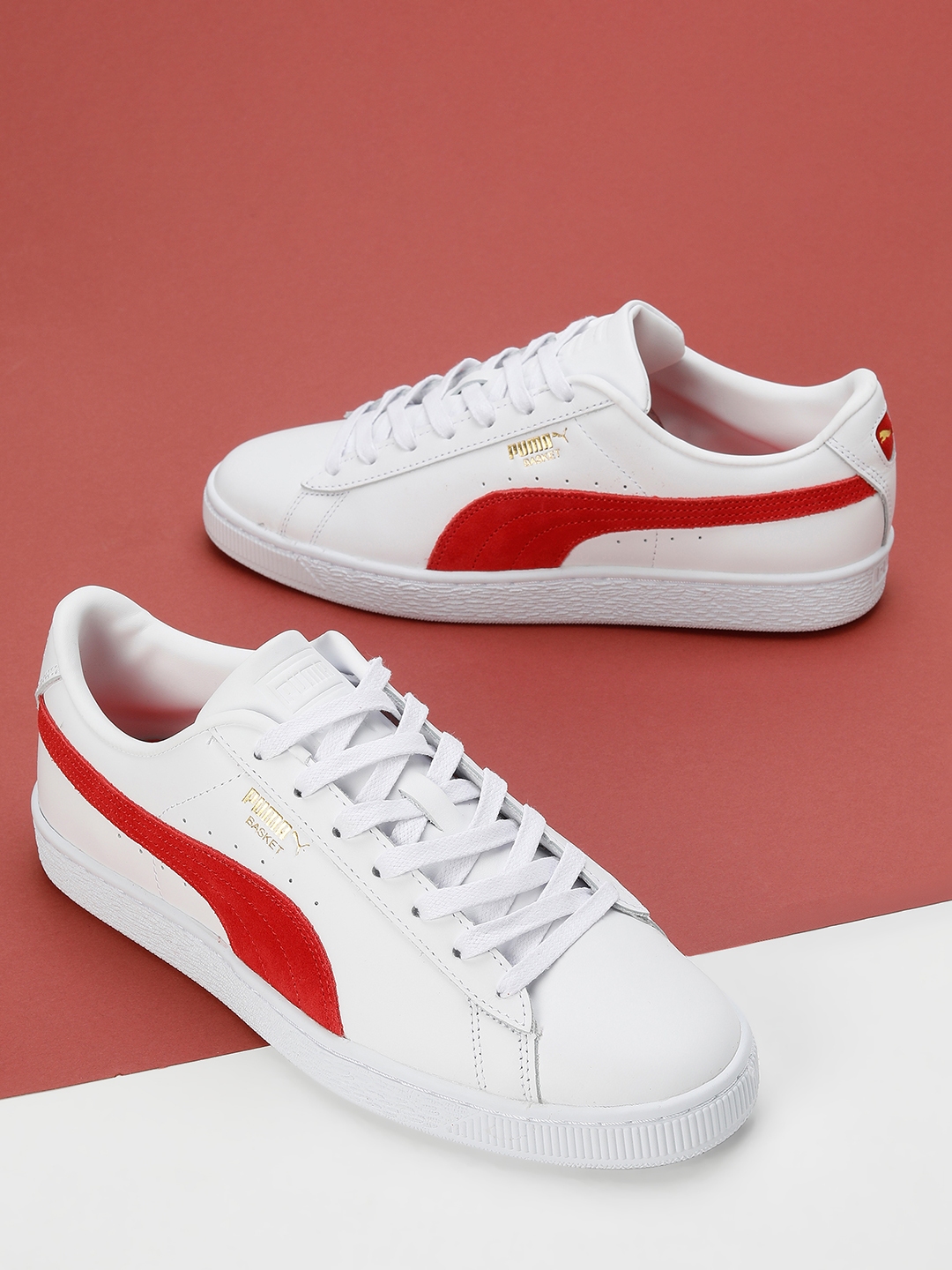 Puma basket white red hotsell