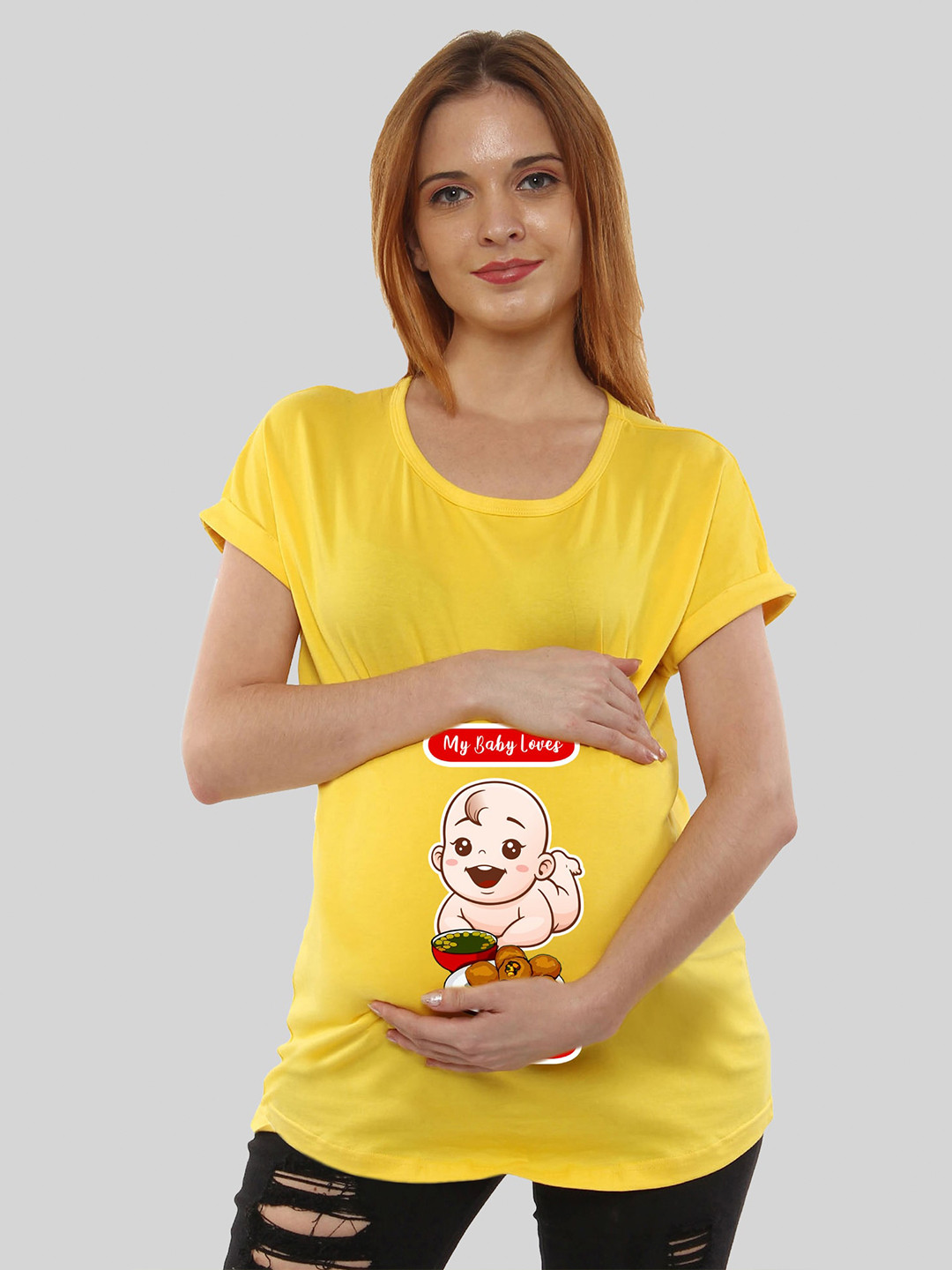 SillyBoom Women Yellow Printed T-shirt