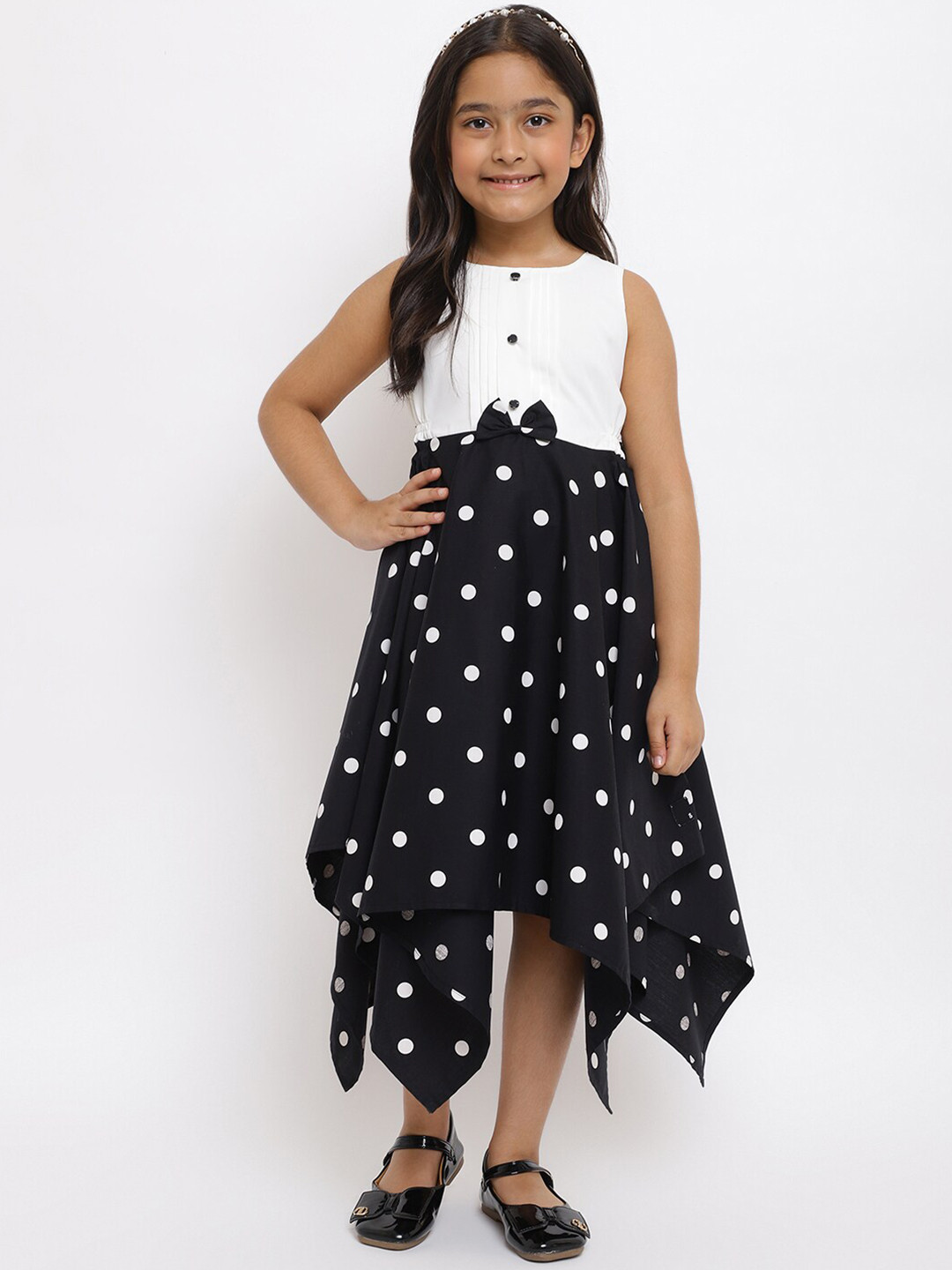 TALES & STORIES Polka Dots Midi Dress